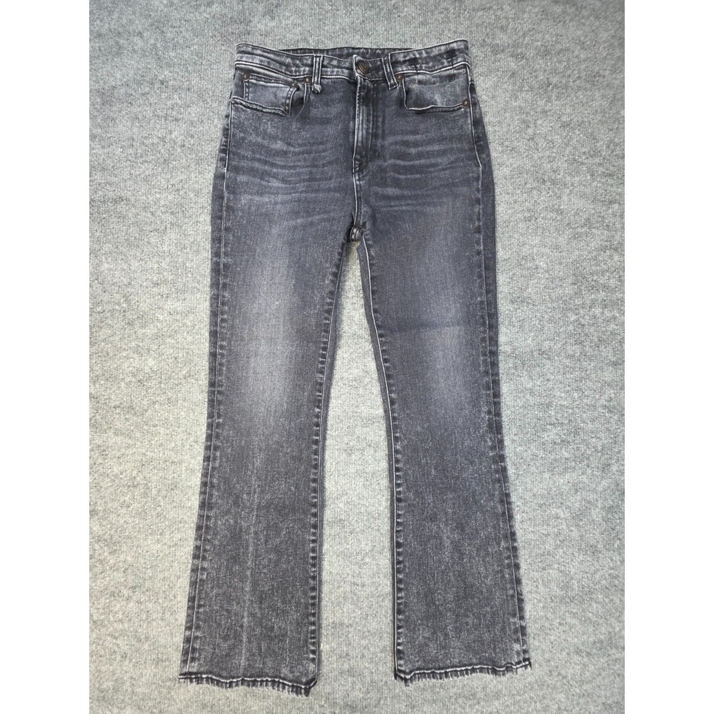 R13 Bootcut Flare Jeans Women's FITS 27 x 26 Black Faded Kick Italy